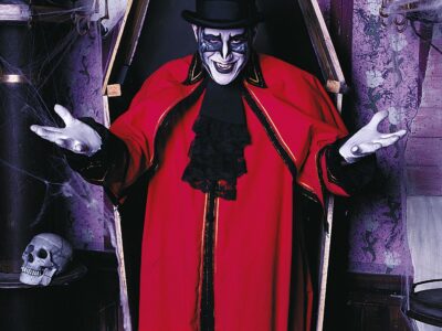 Darkus Knight, one of the main ghoolish characters that appear at Tweetsie Railroad during the Ghost Train Halloween Festival held every Friday and Saturday evenings in the Fall.